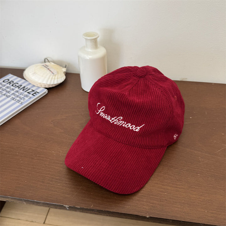 Women's Velvety Textured Baseball Cap Bowlift