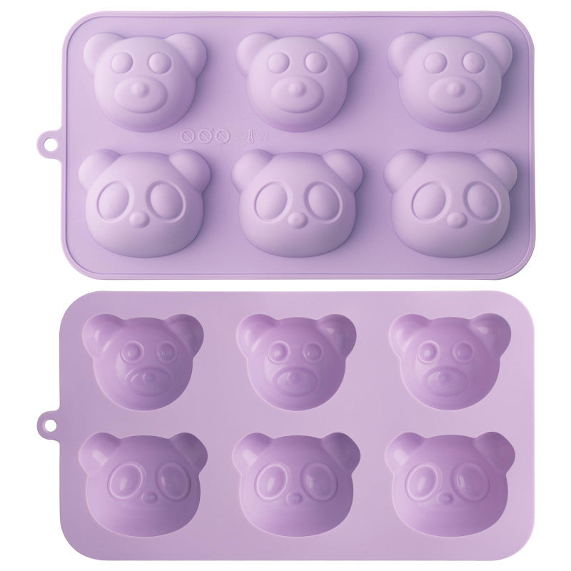 Silicone Ice Cube Mold with Cute Bear Head Design Bowlift