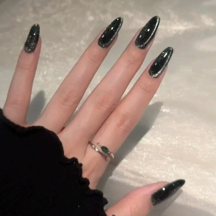 Glossy Stiletto Press-On Nail Enhancements Bowlift