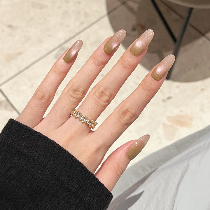 Glamorous Ombre Press-On Nail Extensions Bowlift
