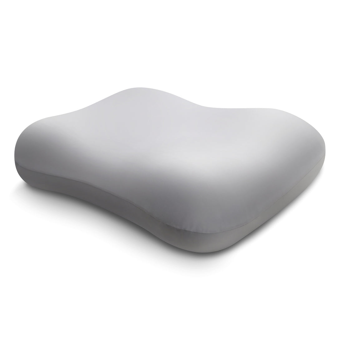 Contoured Cervical Memory Foam Travel Pillow with Roll-Up Carry Sleeve Bowlift