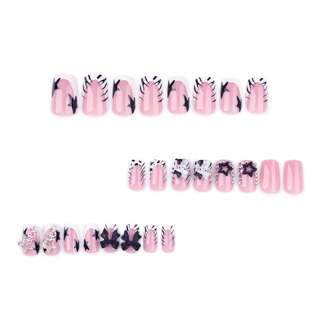 Artful nail extensions with trendy 3D applications Bowlift