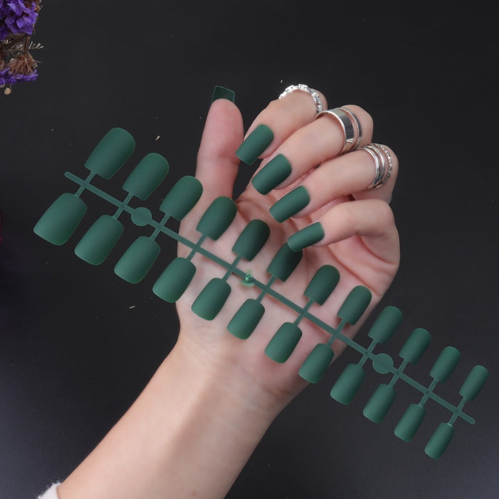Matte Finish Long Stiletto Press-On Nails Bowlift