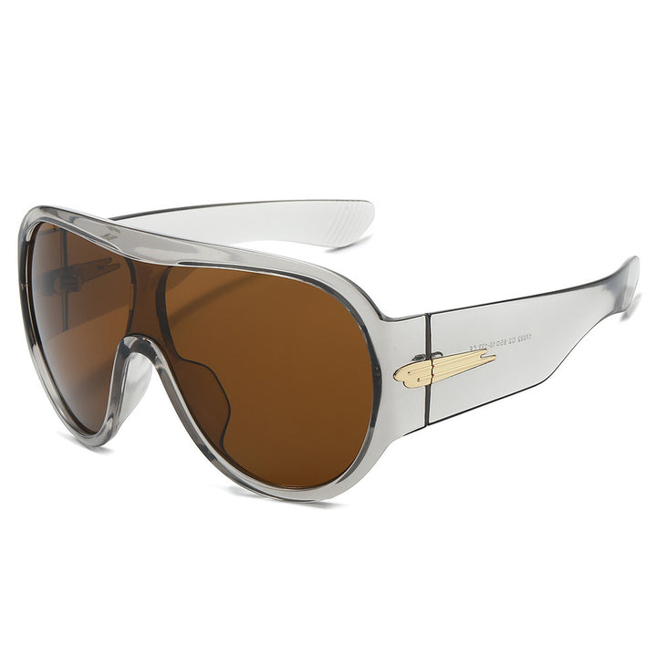 Oversized Retro Shield Sunglasses Bowlift 1787812378