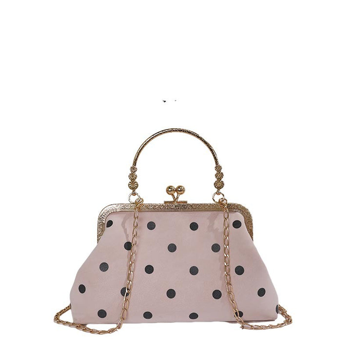 WoVintage Elegant Polka Dot Evening Clutch Bowlift