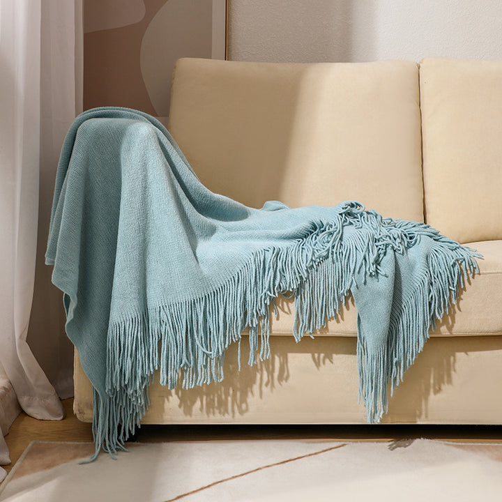 Luxurious Plush Fringe Throw Blanket