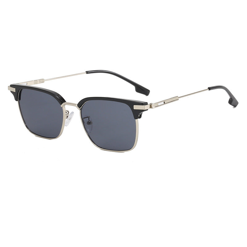 Women's square sunglasses with lightweight metal frame and wide temples Bowlift