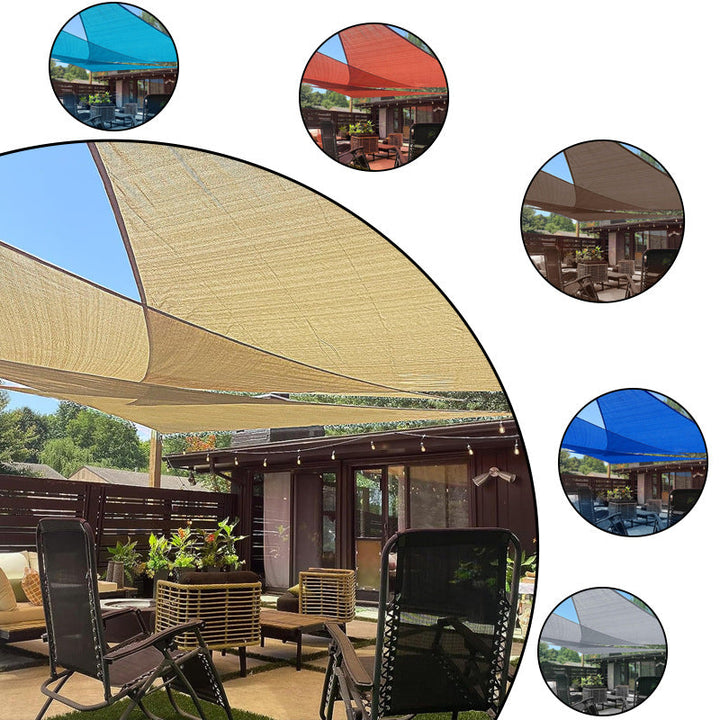 triangle shade sail canopy for patio and pool with reinforced edges and stainless steel D rings Bowlift