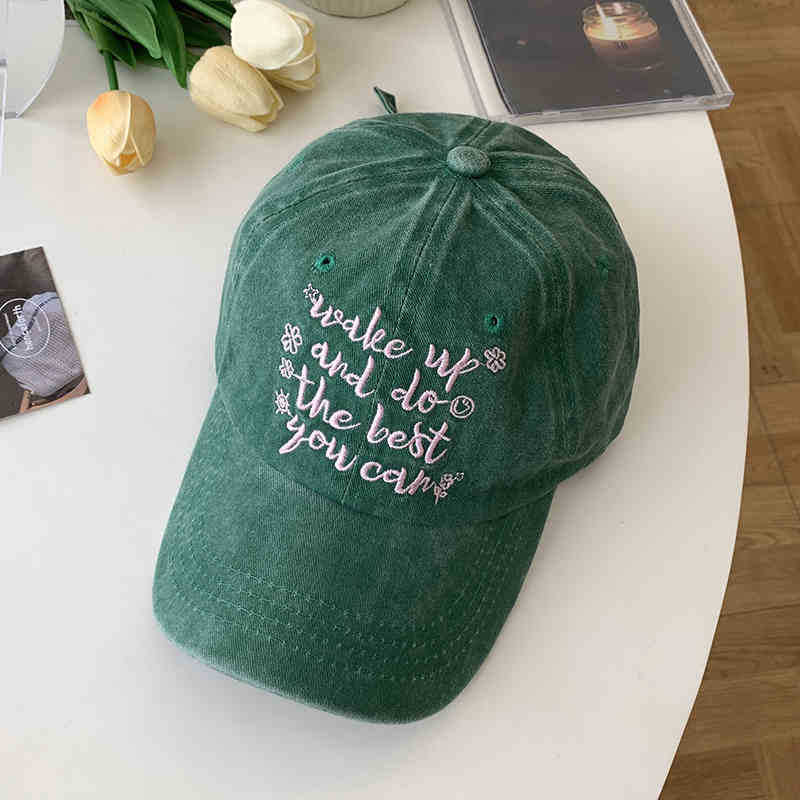 Women's Motivational Embroidered Cap Bowlift