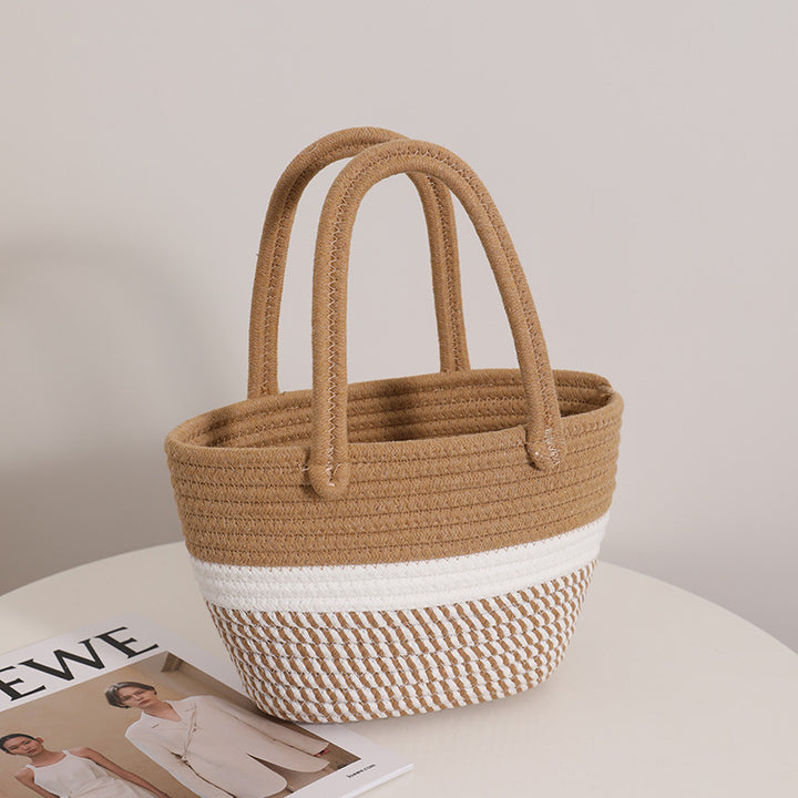 Handmade basket bag with modern accents Bowlift