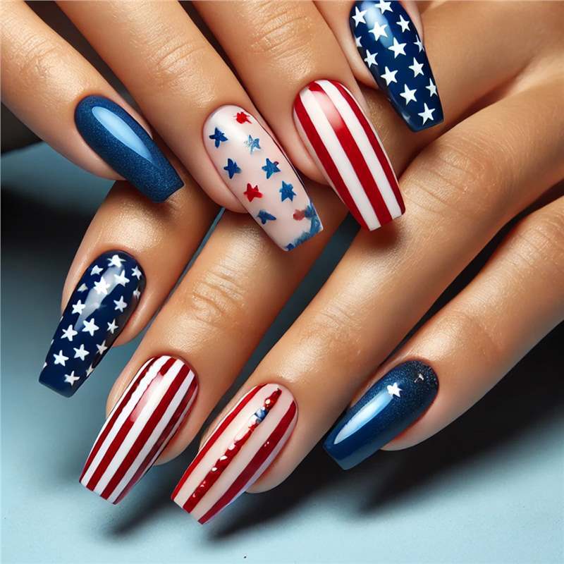Patriotic Nail Art Set Bowlift