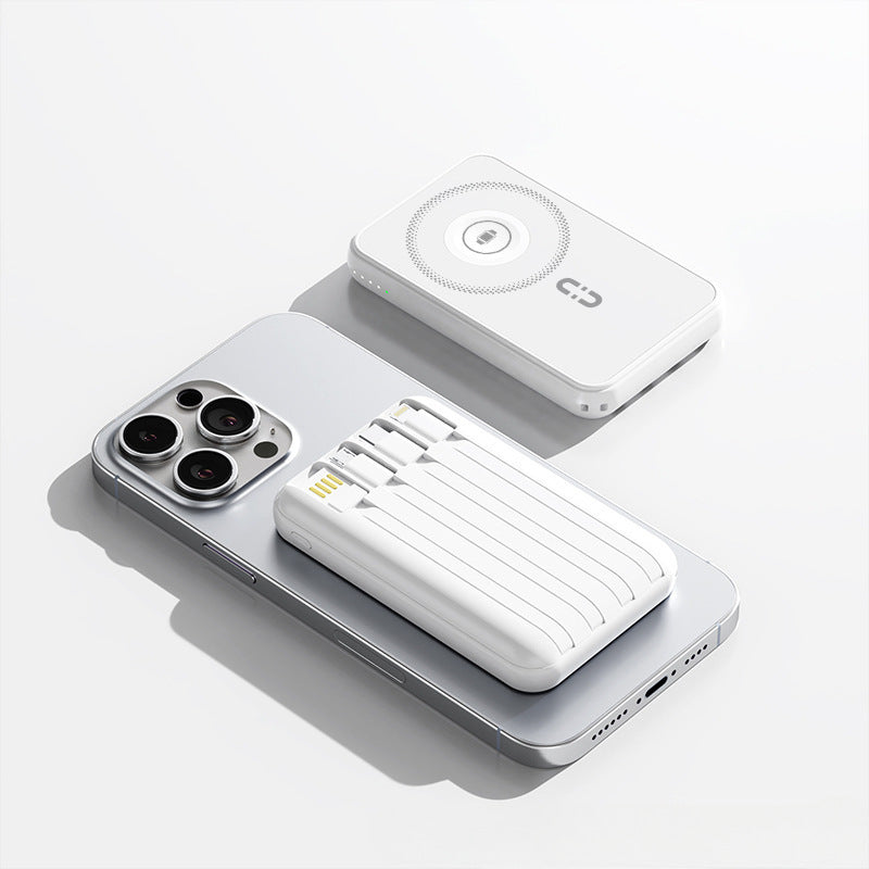 Portable power bank with wireless charging function and integrated smart technology Bowlift