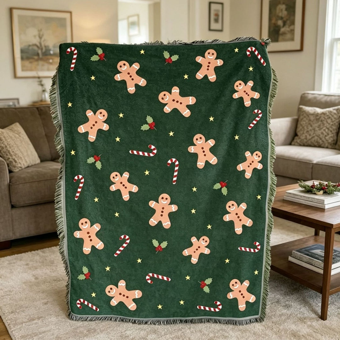Cozy Holiday-Themed Throw Blanket