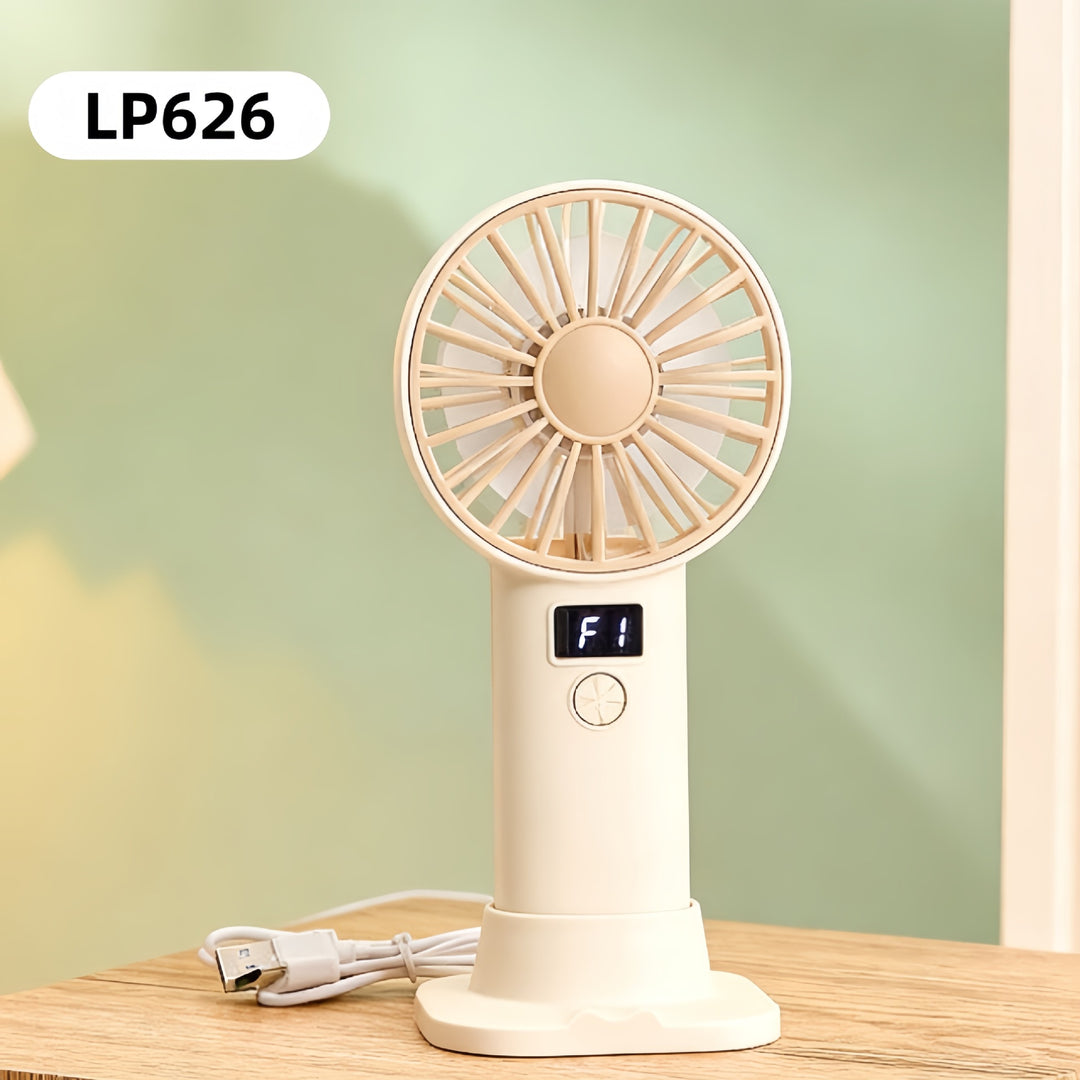 Women's portable high-performance hand fan with LCD display Bowlift