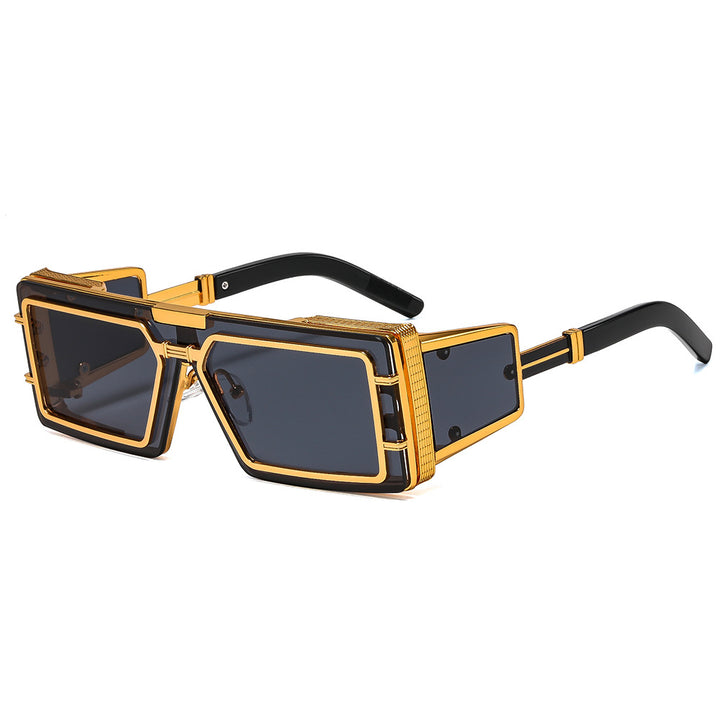Women Geometric Oversized Sunglasses with Luxurious Frame Bowlift