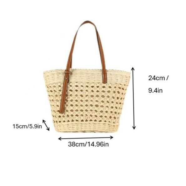 Handwoven Beach Bag in Modern Design Bowlift