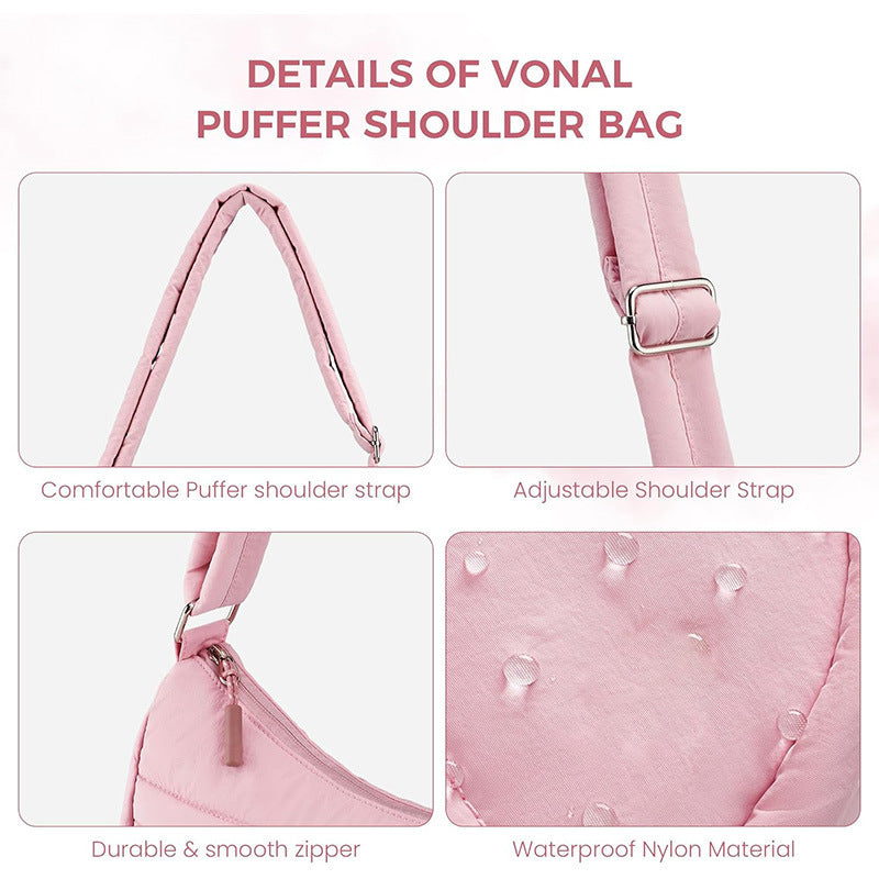 Stylish shoulder bag with padded carrying strap and versatile compartments Bowlift