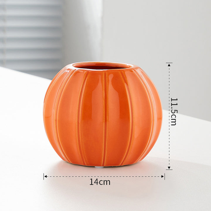 Decorative ceramic vase with modern ribbed design Bowlift