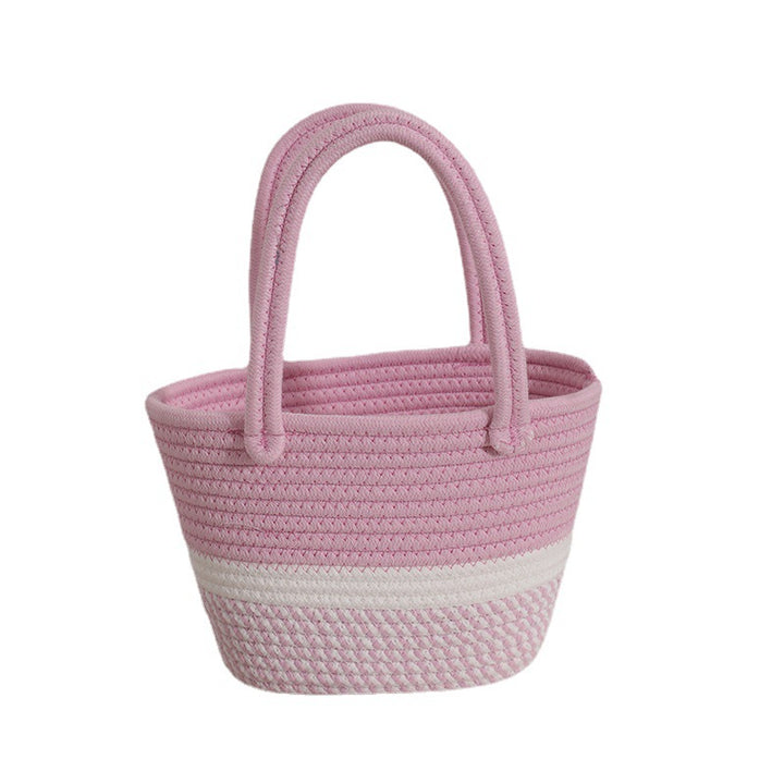 Handmade basket bag with modern accents Bowlift