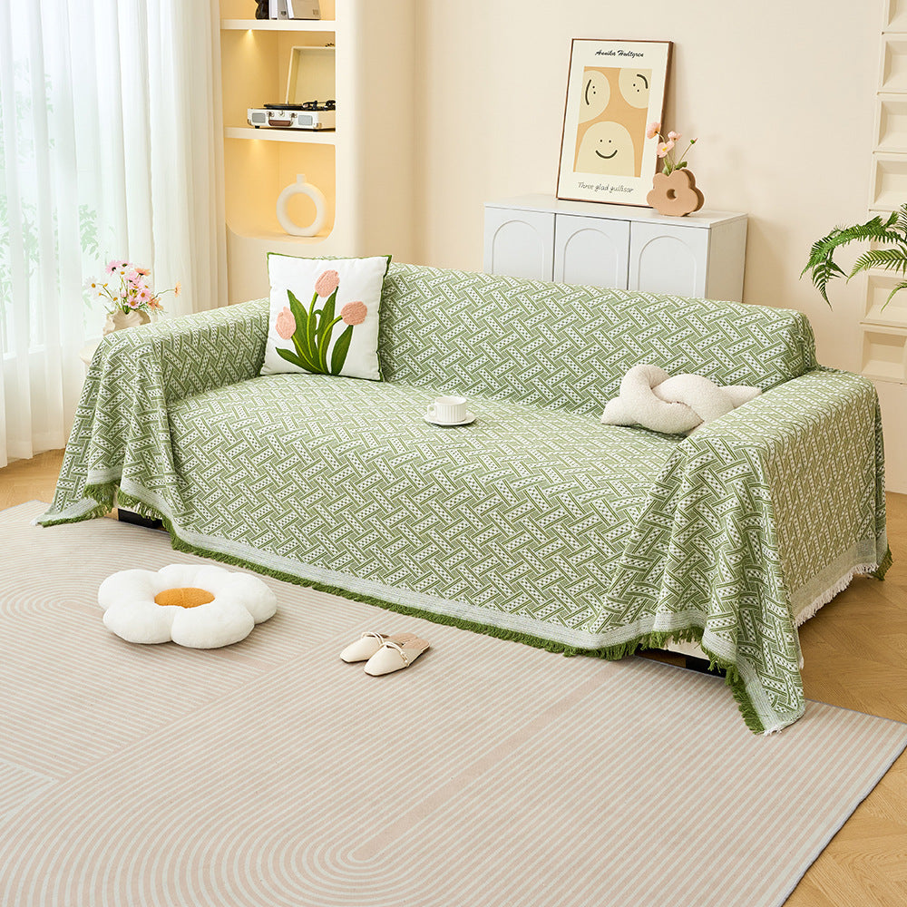 Textured Woven Sofa Throw Blanket