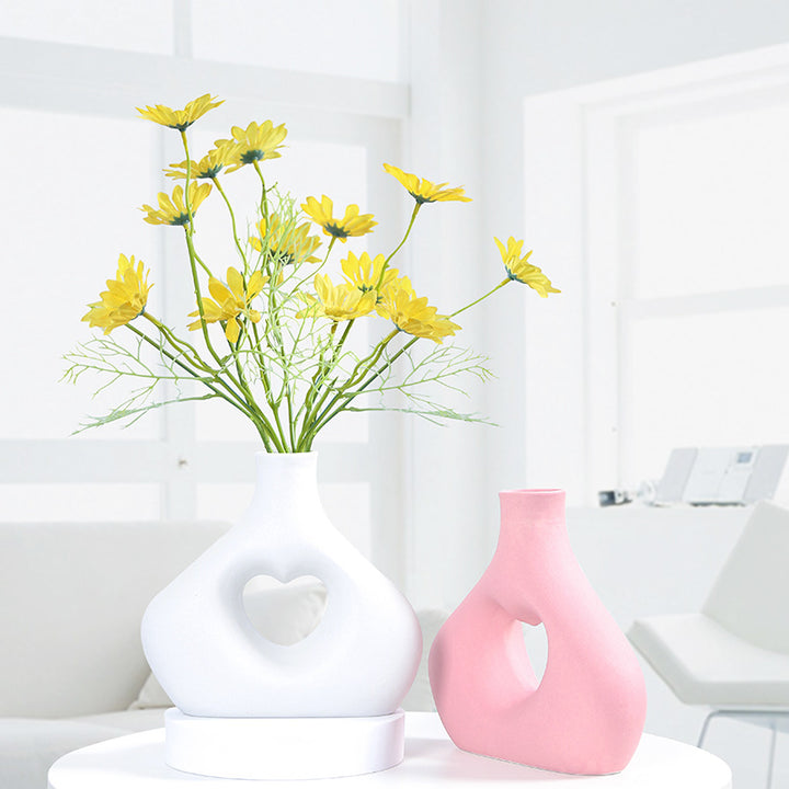 Heart-Shaped Decorative Ceramic Vase Bowlift