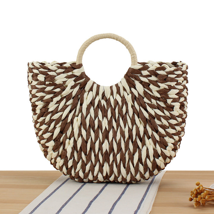 Handbag Made of Handmade Woven Material with Modern Design Bowlift