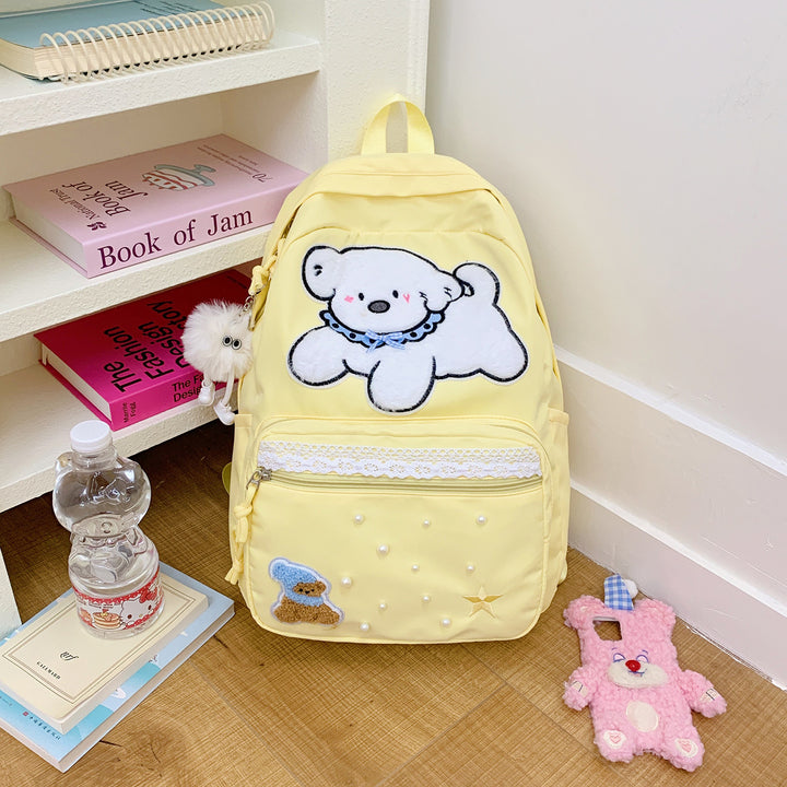 Cute Cartoon Character Print Backpack Bowlift