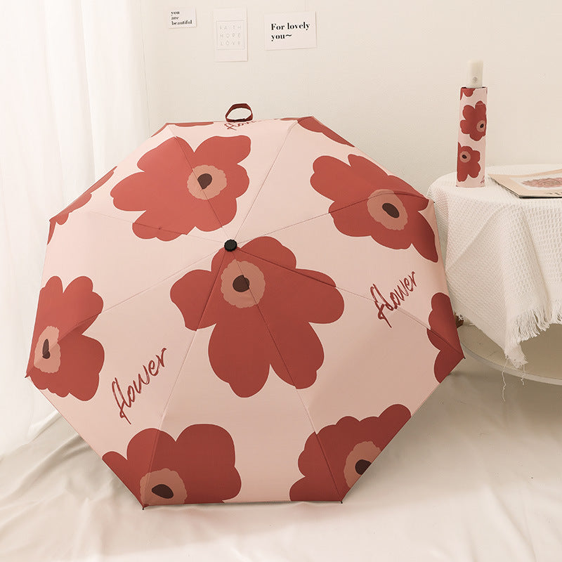 Ladies Rainbow Colored Folding Umbrellas Bowlift