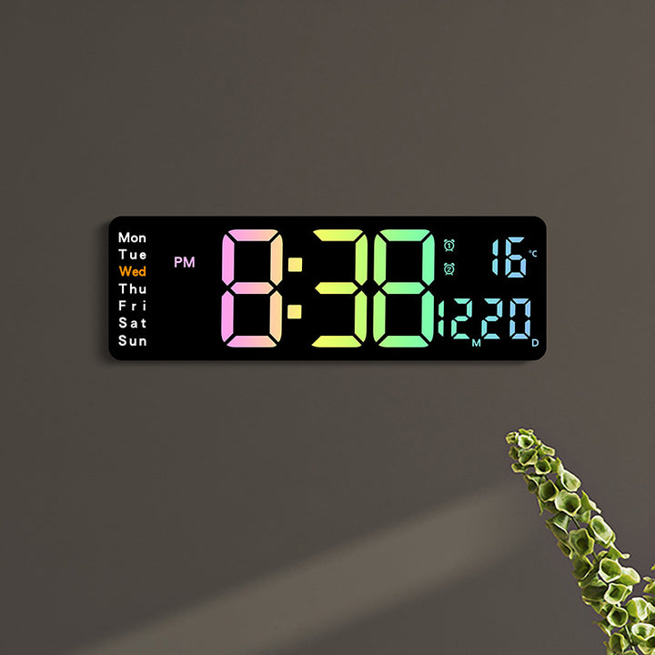 Digital Multifunktionswecker mit mehrfarbigem LED-Display und Temperaturanzeige Bowlift