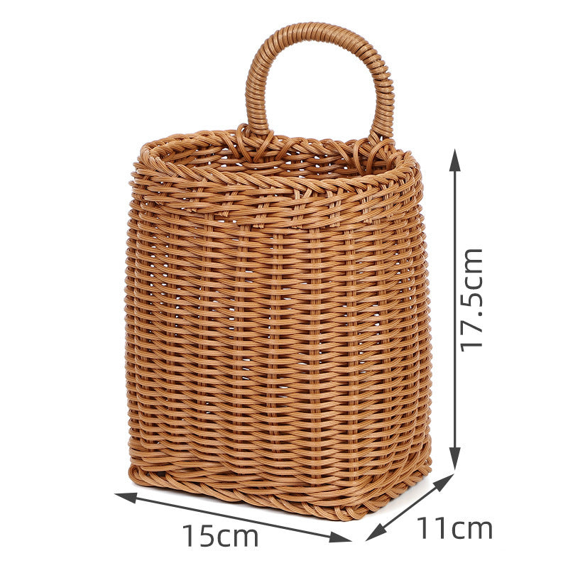 Handwoven Storage Basket with Sturdy Handle Bowlift