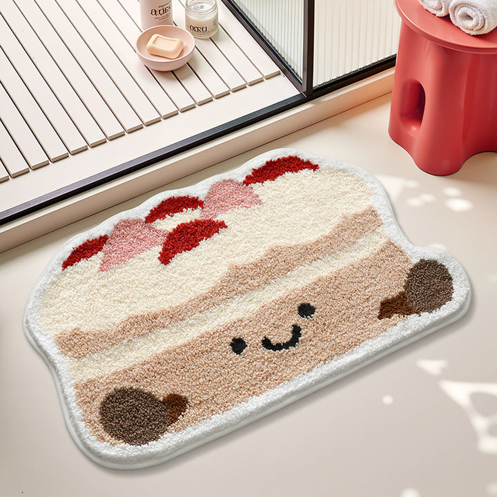 Cute dessert-themed bath mat