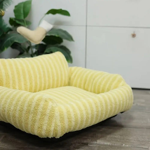 Luxurious Striped  Sofa  Dog Bed