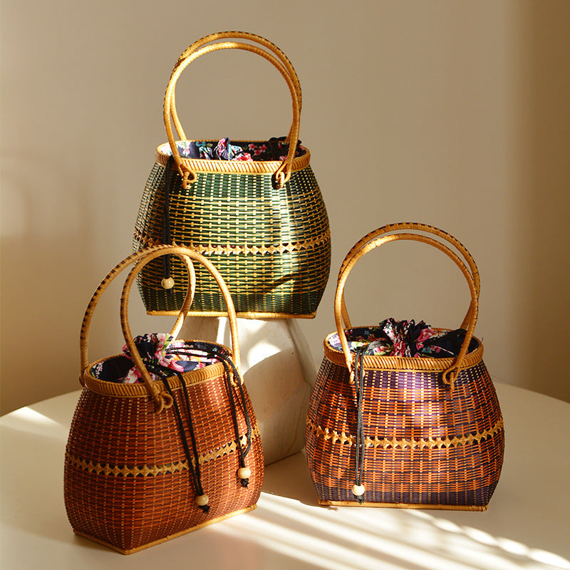 Handmade synthetic fiber tote bag Bowlift
