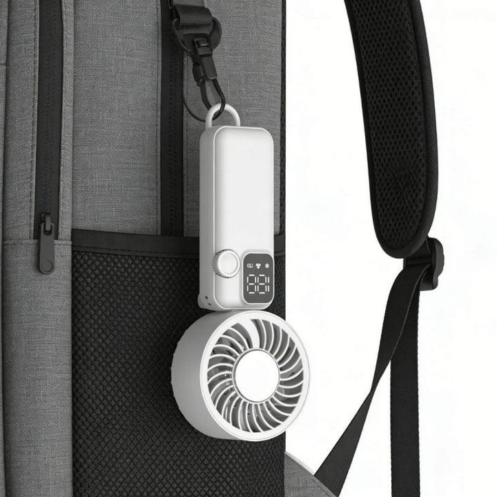 Ladies portable mini air circulator with temperature display Bowlift