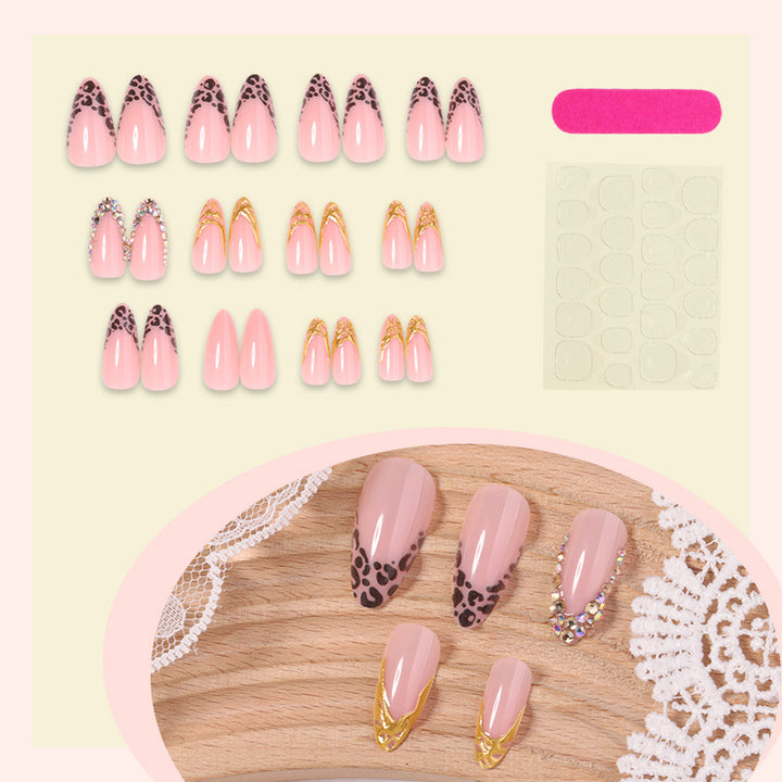 Artistic Leopard Print Press-On Nail Set Bowlift