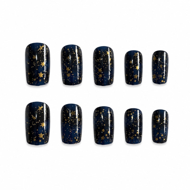Starry Night Press-On Nail Set Bowlift
