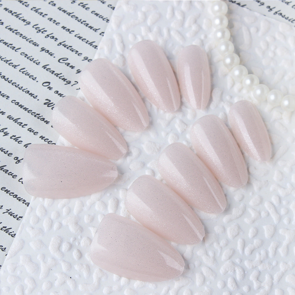 Elegant Glitter Nail Extensions Bowlift