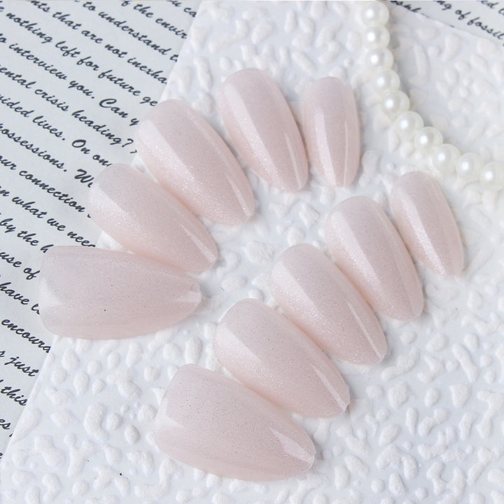 Elegant Glitter Nail Extensions Bowlift