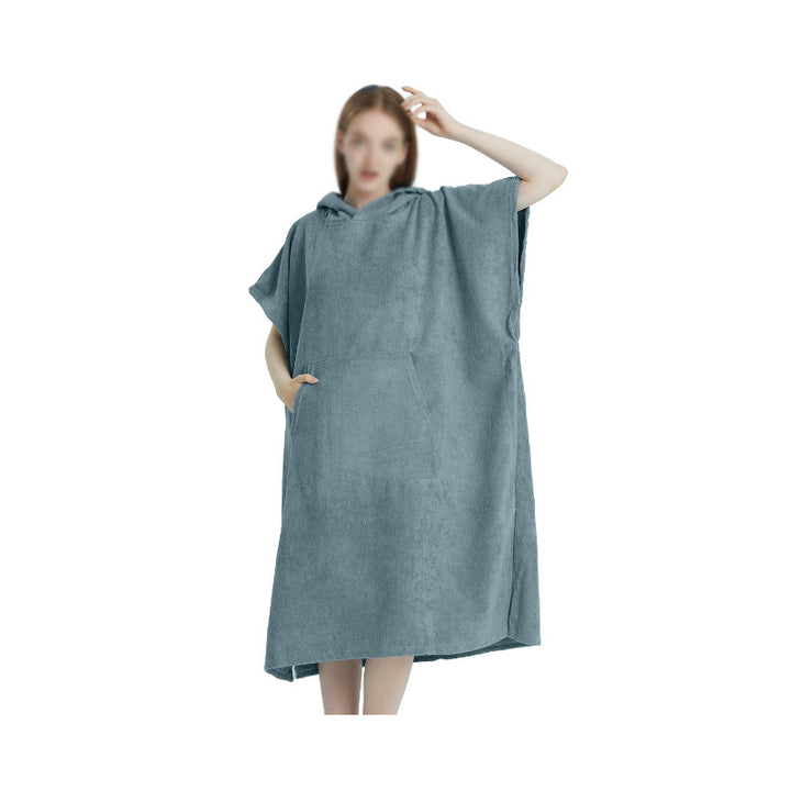 Women's Hooded Poncho made of soft Microfiber Fabric Bowlift