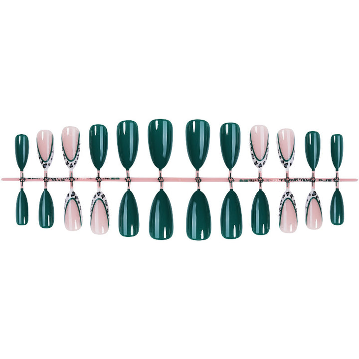 Decorative Press-On Nail Art Set with Contemporary Animal Prints Bowlift