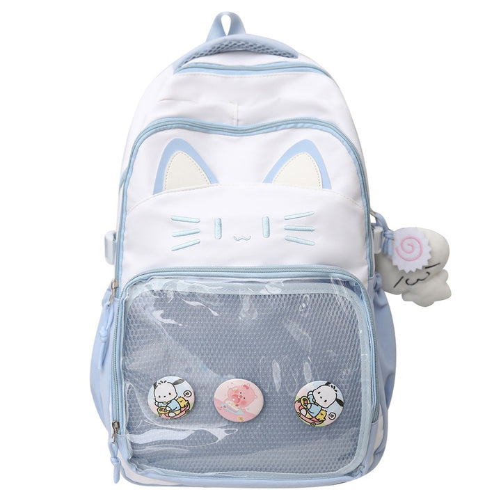 Cute Cat-Themed School Backpack Bowlift