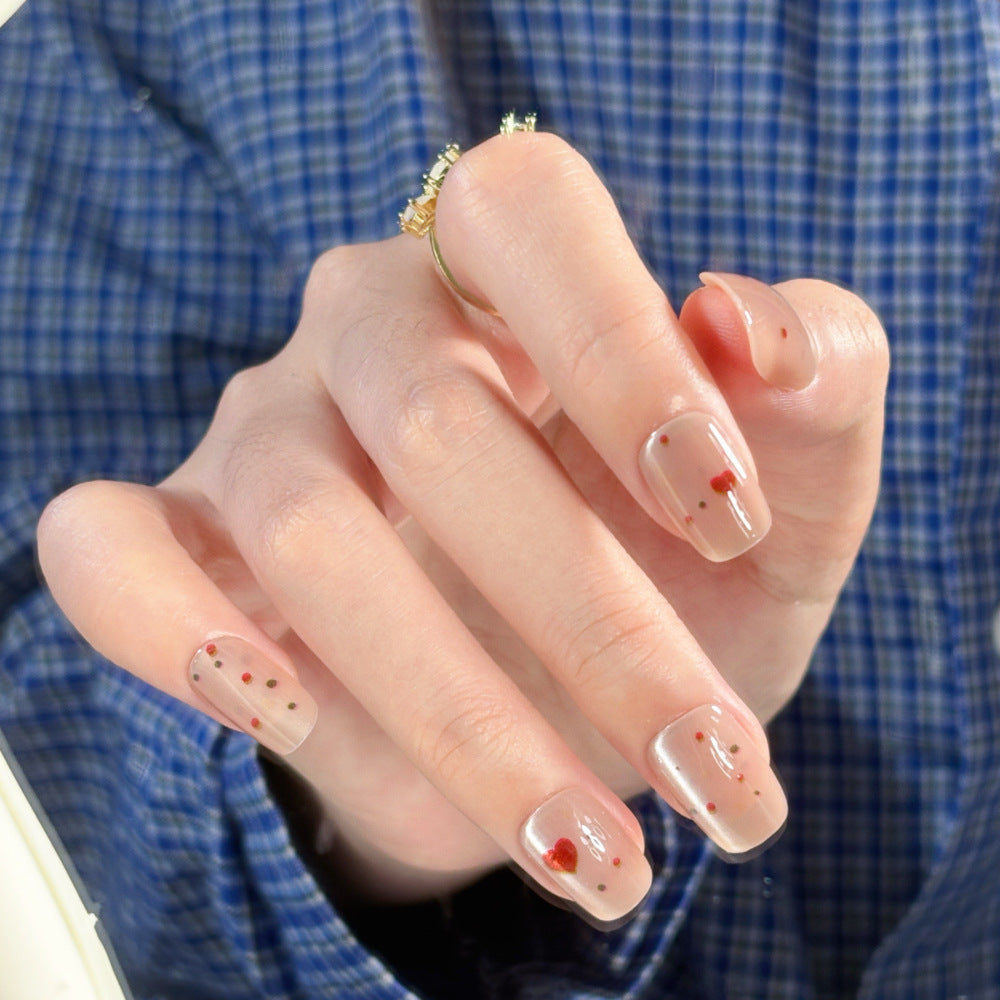 Decorative Press-On Nail Extensions with Bow and Rhinestone Accents Bowlift