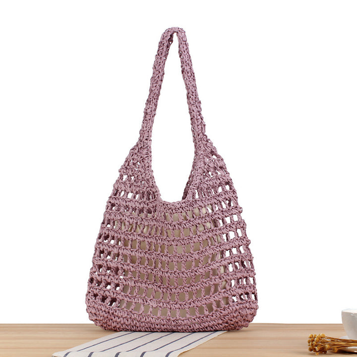 Handcrafted net shoulder bag with sturdy carrying handle Bowlift