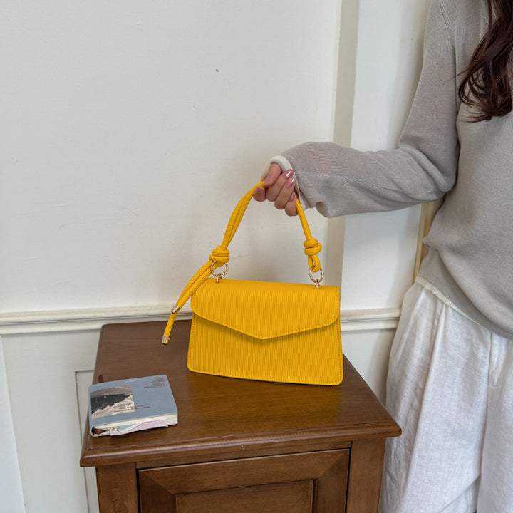 WoRibbed Texture Structured Handbag Bowlift