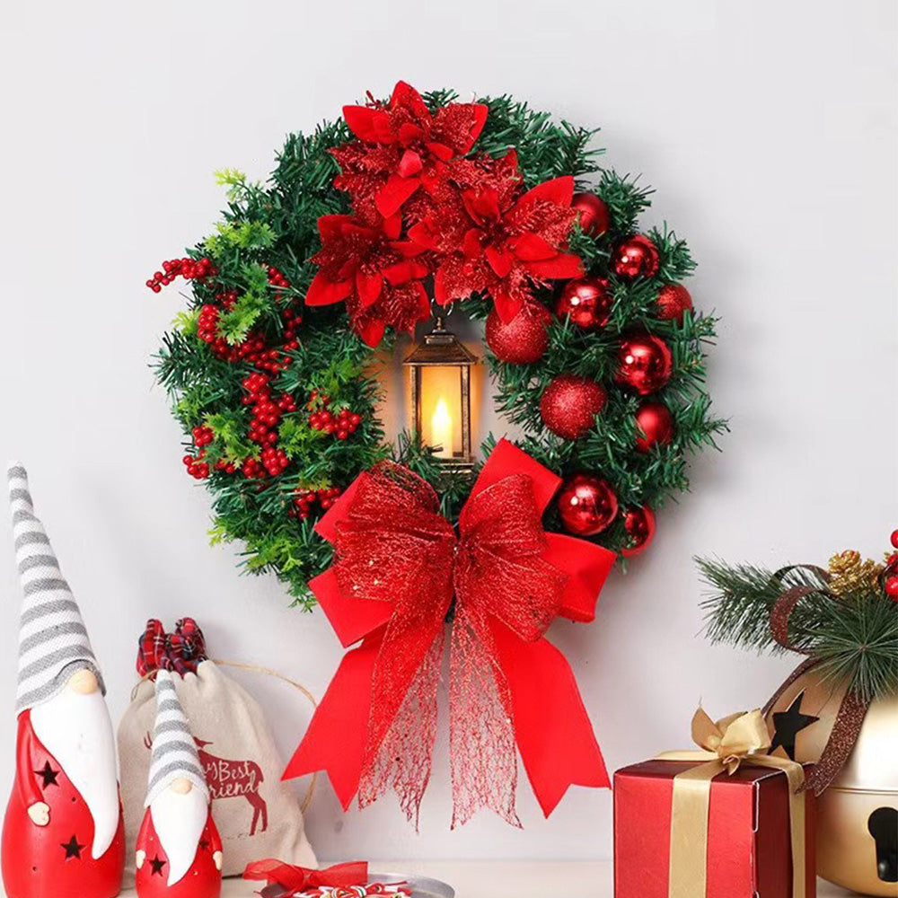 BowLift | Christmas Wreath with LED Lights and Bow