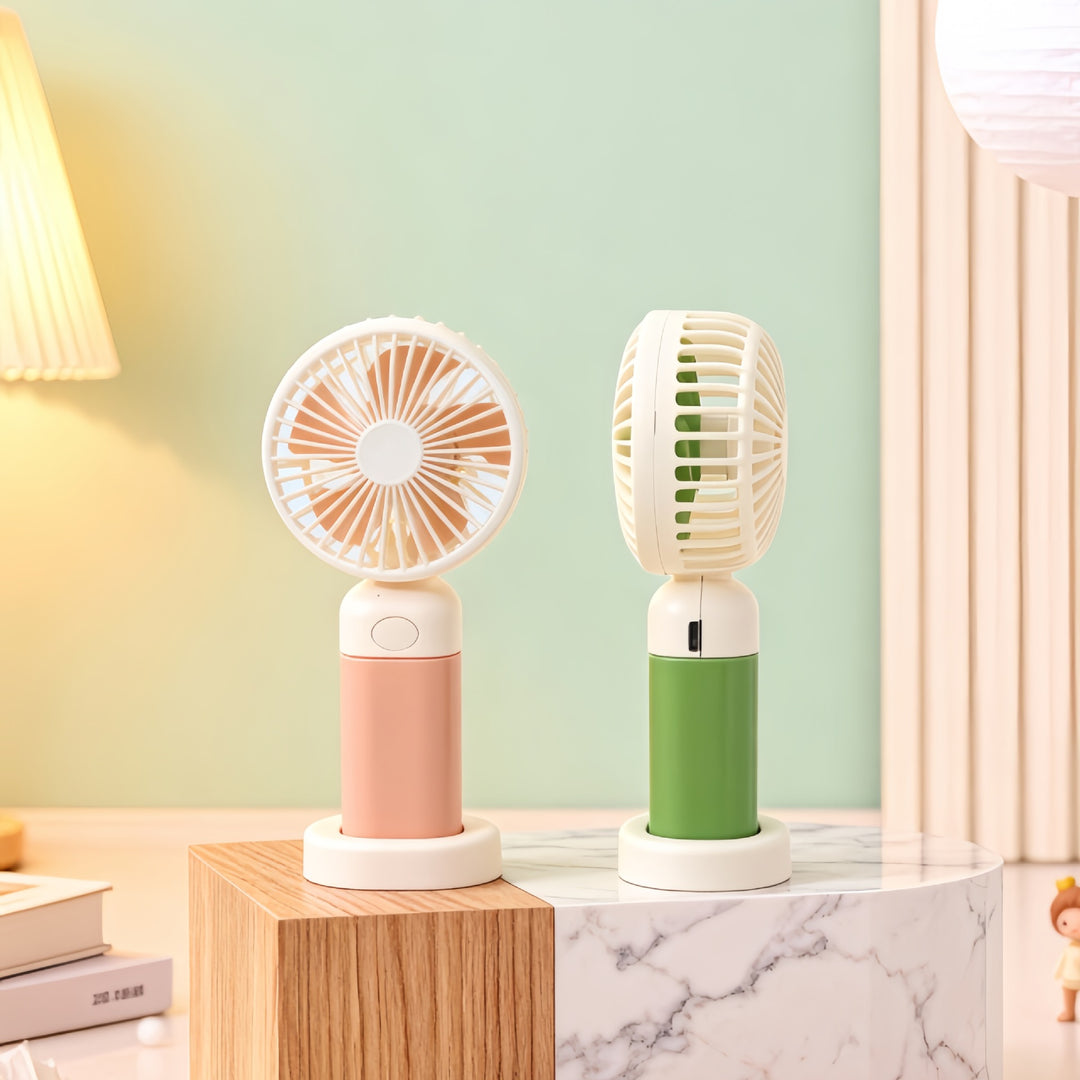 Ladies Portable Hand Fan with USB Charging Function and Ergonomic Design Bowlift