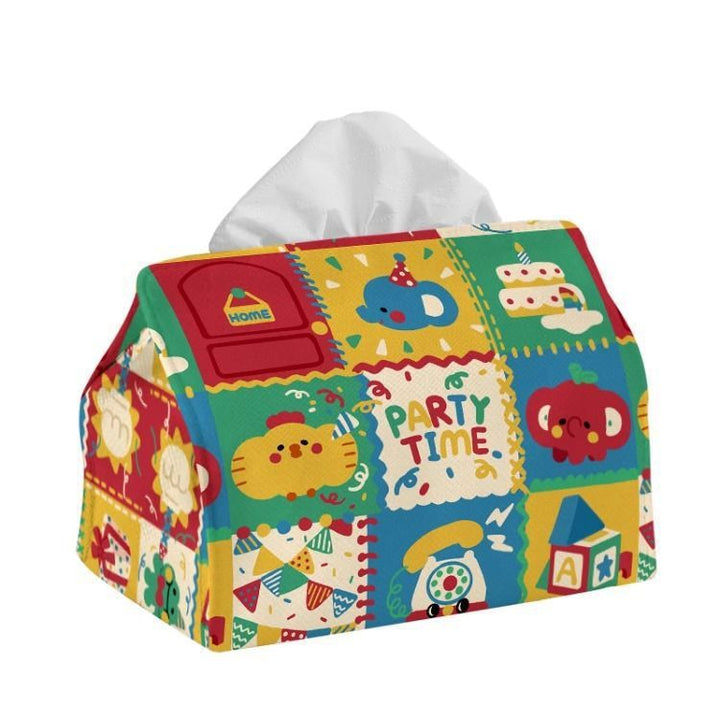 Decorative Cartoon-Themed Tissue Box Cover Bowlift