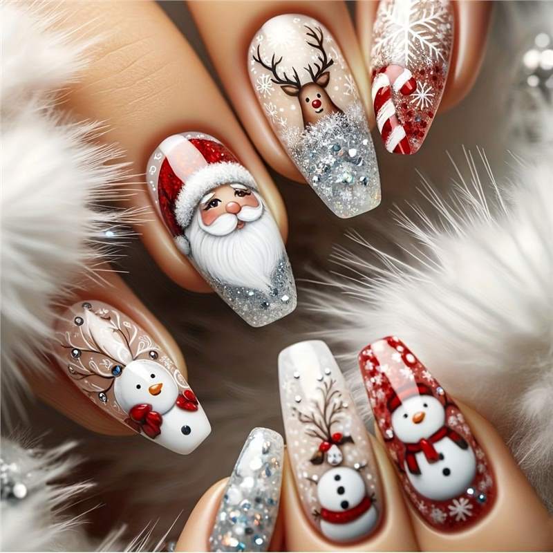 Festive Holiday Themed Nail Art Bowlift