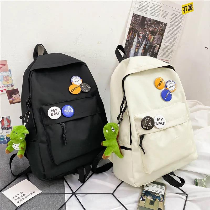 Backpack with Creative Button Design Bowlift