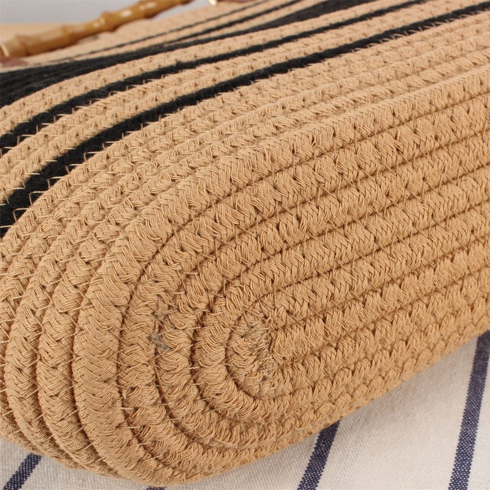 Elegant basket bag with bamboo handles Bowlift
